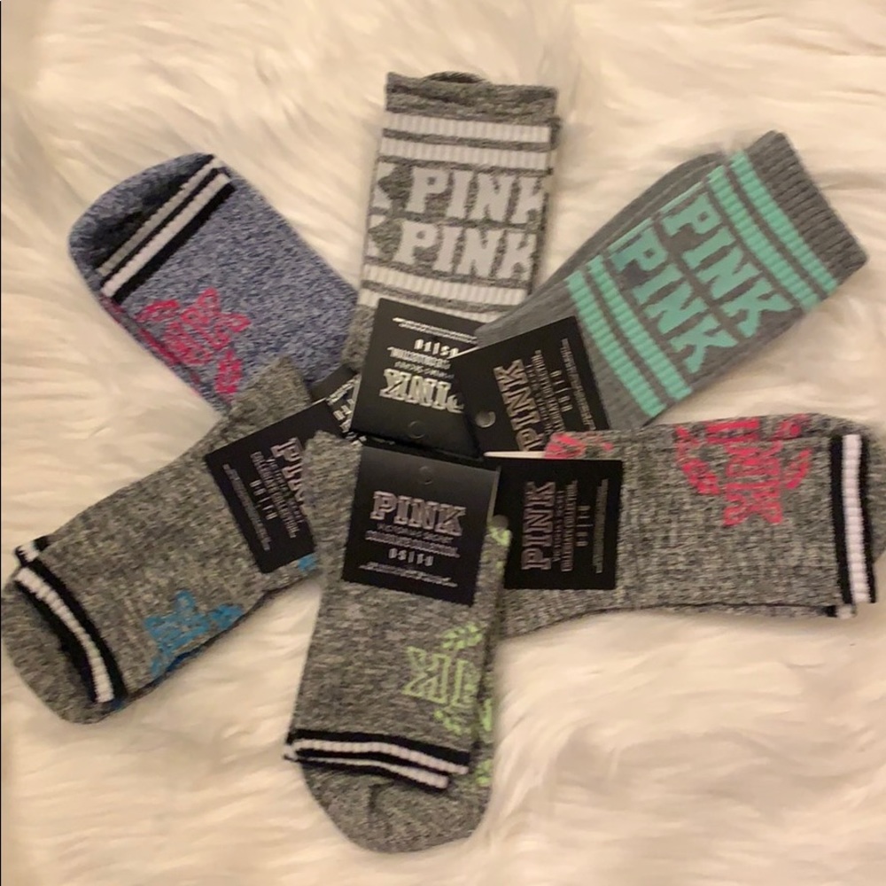 PINK 💕⭐️💕6 PACK CREW SOCKS
COLLEGIATE COLLECTION - Picture 1 of 7